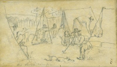 Traverse des Sioux Camp, 1851 by Frank Blackwell Mayer